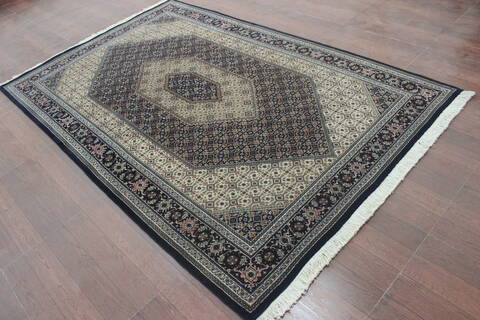 Bidjar Black Hand Knotted 51 X 82 Area Rug 902-144930 Image 1