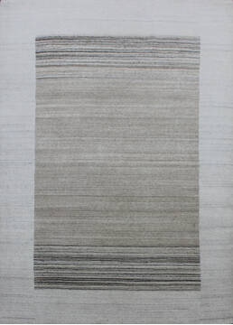Indian Luri Grey Rectangle 4x6 ft Wool Carpet 144954
