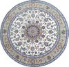 Nain Beige Round Hand Knotted 80 X 80  Area Rug 902-144960 Thumb 0