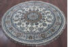 Nain Beige Round Hand Knotted 60 X 60  Area Rug 902-144961 Thumb 2
