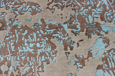 Modern-Contemporary Beige Hand Knotted 80 X 100 Area Rug 902-144967 Image 2