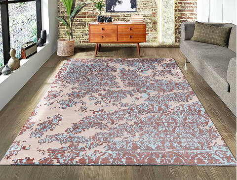 Modern-Contemporary Beige Hand Knotted 80 X 100 Area Rug 902-144967 Image 4