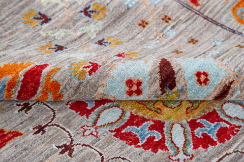 Chobi Grey Hand Knotted 610 X 102 Area Rug 700-144971 Image 6