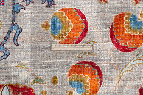 Chobi Grey Hand Knotted 610 X 102 Area Rug 700-144971 Image 7