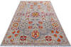 Chobi Grey Hand Knotted 610 X 102  Area Rug 700-144971 Thumb 1