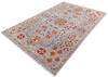 Chobi Grey Hand Knotted 610 X 102 Area Rug 700-144971 Thumb 2