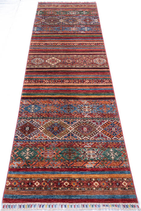 Chobi Red Runner Hand Knotted 29 X 910 Area Rug 700-144976 Image 1