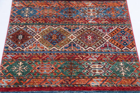 Chobi Red Runner Hand Knotted 29 X 910 Area Rug 700-144976 Image 3