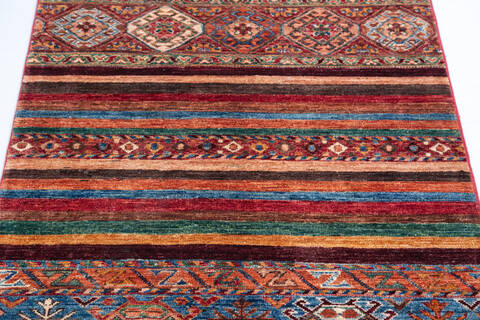 Chobi Red Runner Hand Knotted 29 X 910 Area Rug 700-144976 Image 4