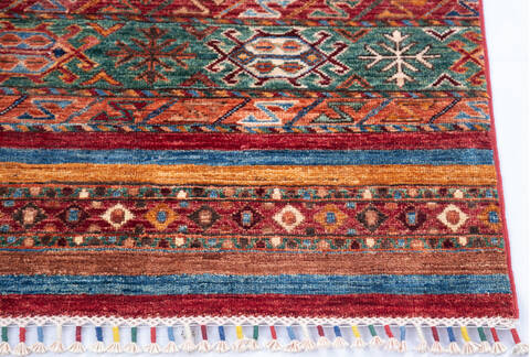 Chobi Red Runner Hand Knotted 29 X 910 Area Rug 700-144976 Image 5