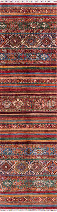 Chobi Red Runner Hand Knotted 29 X 910 Area Rug 700-144976 Image 0