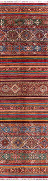Afghan Chobi Red Runner 10 to 12 ft Wool Carpet 144976