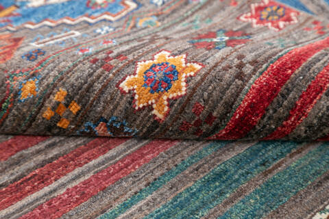 Chobi Grey Runner Hand Knotted 29 X 82 Area Rug 700-144979 Image 4