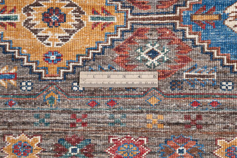 Chobi Grey Runner Hand Knotted 29 X 82 Area Rug 700-144979 Image 6