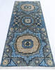 Chobi Blue Runner Hand Knotted 28 X 64  Area Rug 700-144980 Thumb 1