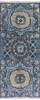 Chobi Blue Runner Hand Knotted 28 X 64  Area Rug 700-144980 Thumb 0