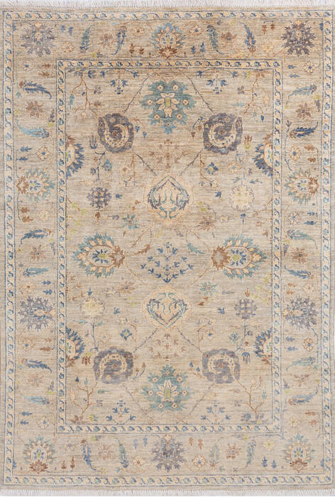 Chobi Beige Hand Knotted 51 X 73 Area Rug 700-144986 Image 0