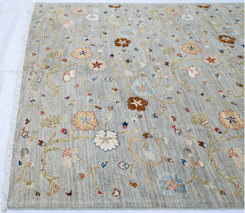 Chobi Grey Hand Knotted 60 X 810 Area Rug 700-144988 Image 3