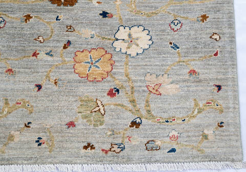 Chobi Grey Hand Knotted 60 X 810 Area Rug 700-144988 Image 4