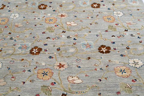 Chobi Grey Hand Knotted 60 X 810 Area Rug 700-144988 Image 5