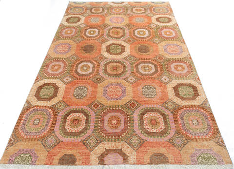 Chobi Red Hand Knotted 68 X 106 Area Rug 700-144989 Image 1