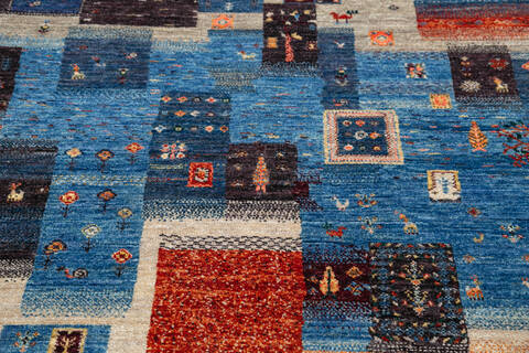 Modern Blue Hand Knotted 40 X 511 Area Rug 700-144990 Image 3