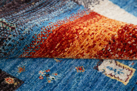 Modern Blue Hand Knotted 40 X 511 Area Rug 700-144990 Image 5