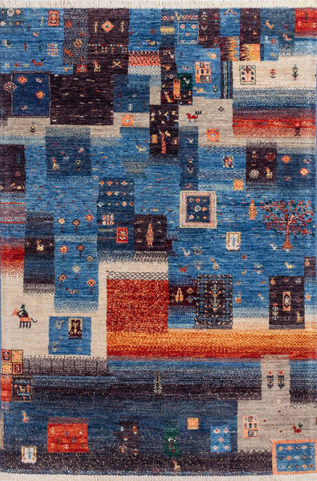 Modern Blue Hand Knotted 40 X 511 Area Rug 700-144990 Image 0