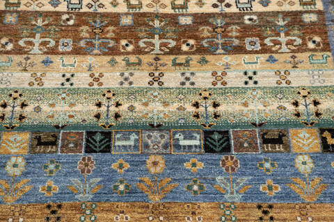 Chobi Multicolor Hand Knotted 311 X 510 Area Rug 700-144991 Image 5