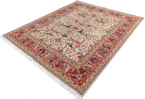 Chobi Beige Hand Knotted 80 X 99 Area Rug 700-144997 Image 2