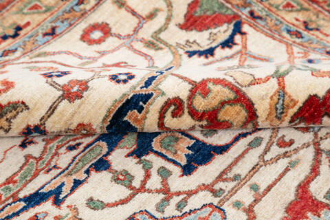Chobi Beige Hand Knotted 80 X 99 Area Rug 700-144997 Image 6