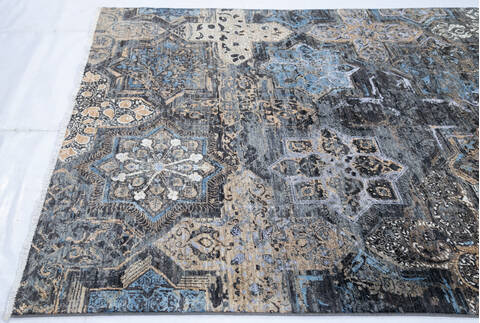 Modern Grey Hand Knotted 60 X 90 Area Rug 700-144999 Image 3