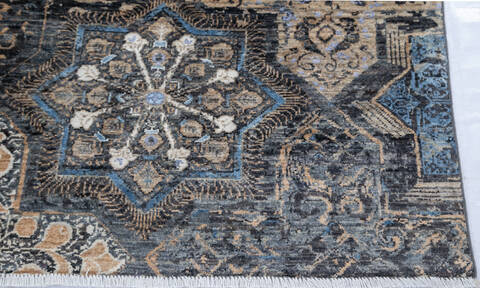 Modern Grey Hand Knotted 60 X 90 Area Rug 700-144999 Image 4