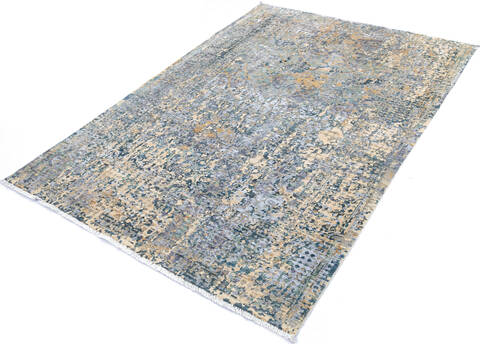 Modern Grey Hand Knotted 57 X 710 Area Rug 700-145002 Image 2