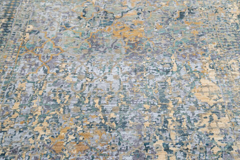 Modern Grey Hand Knotted 57 X 710 Area Rug 700-145002 Image 5