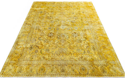 Overdyed Yellow Hand Knotted 80 X 106 Area Rug 700-145004 Image 1