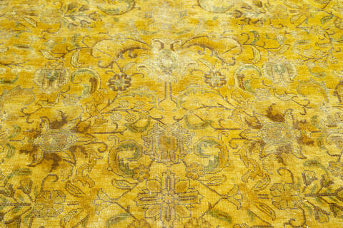 Overdyed Yellow Hand Knotted 80 X 106 Area Rug 700-145004 Image 3