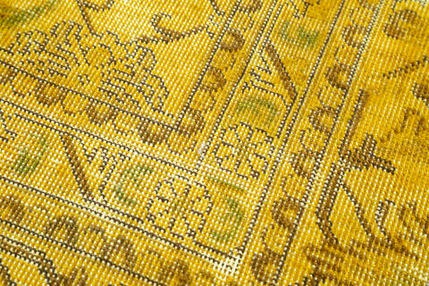 Overdyed Yellow Hand Knotted 80 X 106 Area Rug 700-145004 Image 4