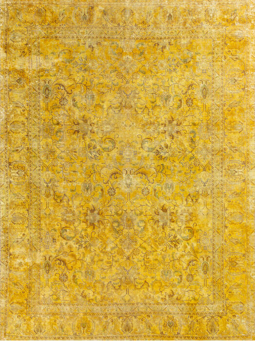 Overdyed Yellow Hand Knotted 80 X 106 Area Rug 700-145004 Image 0