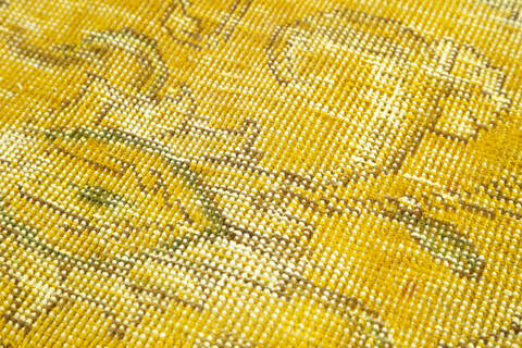 Overdyed Yellow Hand Knotted 64 X 94 Area Rug 700-145005 Image 3