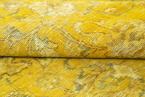 Overdyed Yellow Hand Knotted 64 X 94 Area Rug 700-145005 Image 6