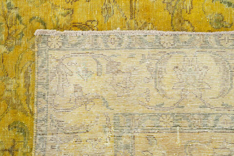 Overdyed Yellow Hand Knotted 64 X 94 Area Rug 700-145005 Image 7
