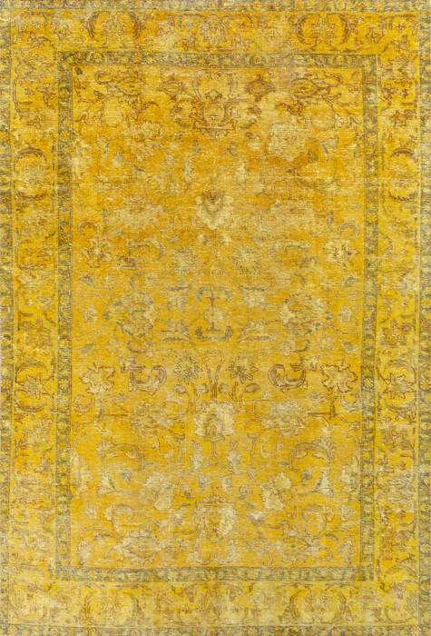 Overdyed Yellow Hand Knotted 64 X 94 Area Rug 700-145005 Image 0
