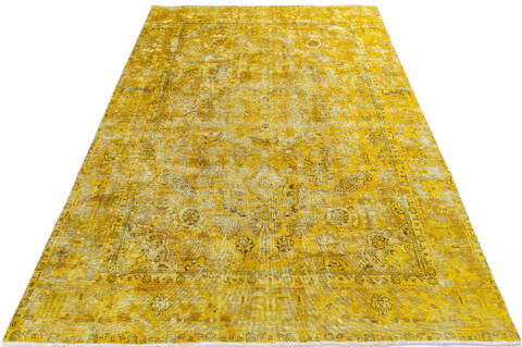 Overdyed Yellow Hand Knotted 66 X 92 Area Rug 700-145006 Image 1