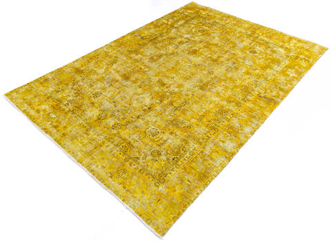 Overdyed Yellow Hand Knotted 66 X 92 Area Rug 700-145006 Image 2