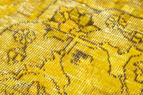 Overdyed Yellow Hand Knotted 66 X 92 Area Rug 700-145006 Image 4
