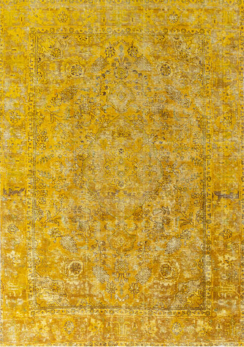 Overdyed Yellow Hand Knotted 66 X 92 Area Rug 700-145006 Image 0