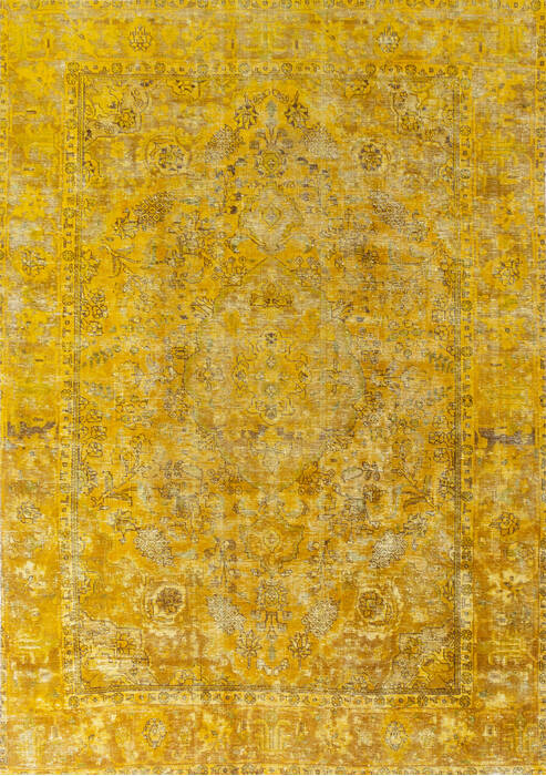 Overdyed Yellow Hand Knotted 66 X 92 Area Rug 700-145007 Image 0
