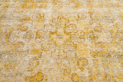 Overdyed Yellow Hand Knotted 63 X 90 Area Rug 700-145009 Image 3