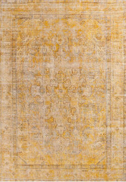 Overdyed Yellow Hand Knotted 6'3" X 9'0"  Area Rug 700-145009